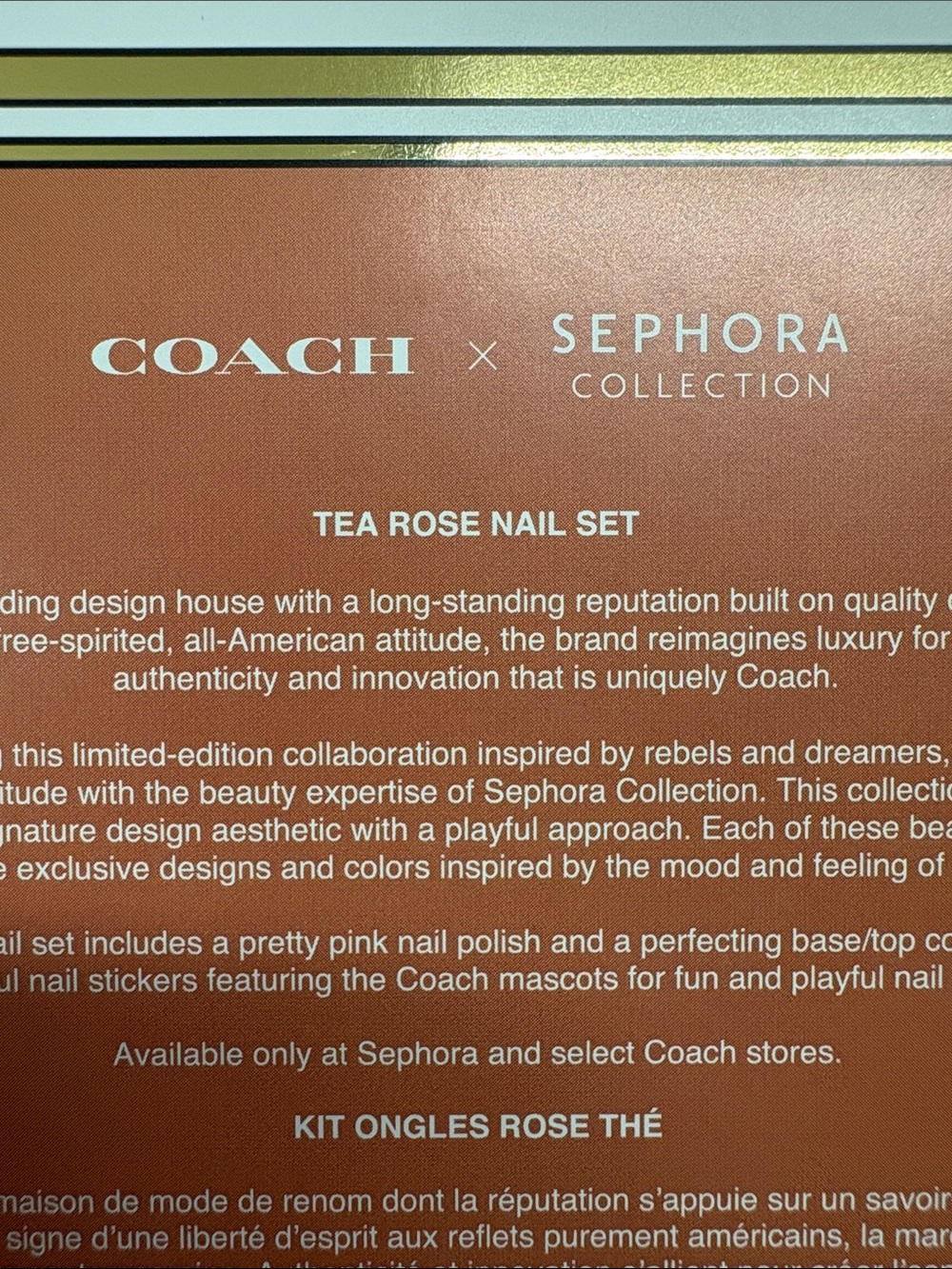 Coach x Sephora Nail Set Tea Rose Limited Edition Collection New in Box - Picture 3 of 12